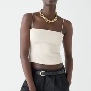 J.CREW Bustier top in stretch SATIN. XL